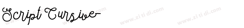 Script Cursive字体转换 Script Cursive字体转换